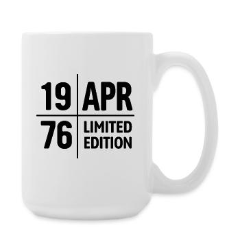 Limited Edition April 1976 Geburtstag Geschenk - Große Tasse 440 ml - Weiß - Rechts