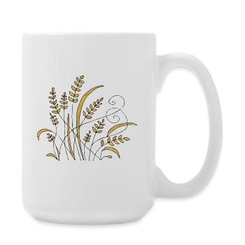 Blumen - Große Tasse 440 ml - Weiß - Rechts