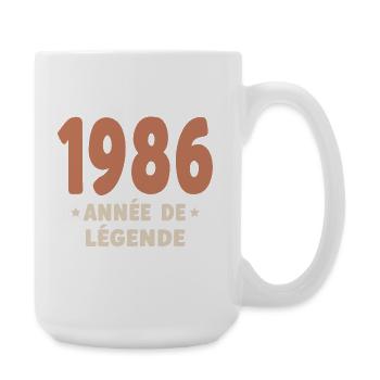 40 ans 1986 Vintage Retro Cadeau Anniversaire - Grande tasse 440 ml - blanc - Droite