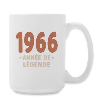 60 ans 1966 Vintage Retro Cadeau Anniversaire - Grande tasse 440 ml - blanc - Droite