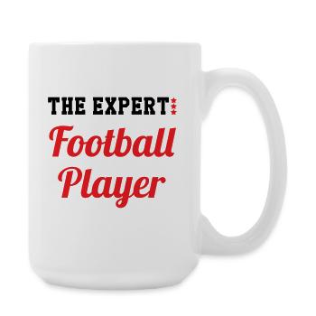 Experte im Fußball: Der Meister des Feldes - Große Tasse 440 ml - Weiß - Rechts