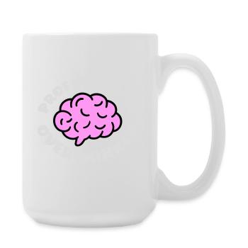 Professional Overthinker Lustig Grübeln Angst Logo - Große Tasse 440 ml - Weiß - Rechts