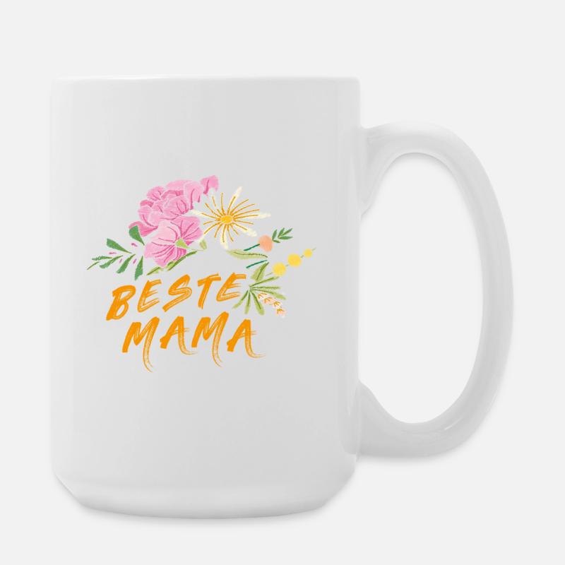 Beste Mama - Große Tasse 440 ml - Weiß