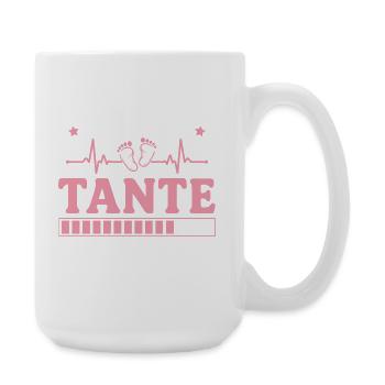 Ich werde Tante 2027 – Werdende Tante - Große Tasse 440 ml - Weiß - Rechts