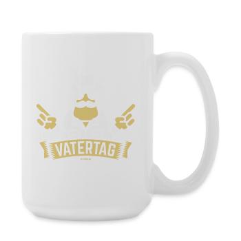 Vatertag Handzeichen (Männertag Herrentag / NEG2C) - Große Tasse 440 ml - Weiß - Rechts