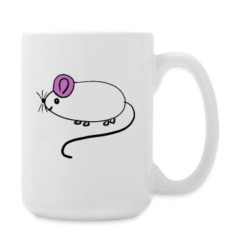 Mouse Rat Rodent Kids Baby - Large Mug 440 ml - white - Right