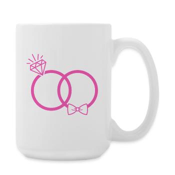Alliances roses - Grande tasse 440 ml - blanc - Droite