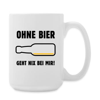 Ohne Bier Geht Nix Bei Mir! (Bierchen / POS 3C) - Große Tasse 440 ml - Weiß - Rechts