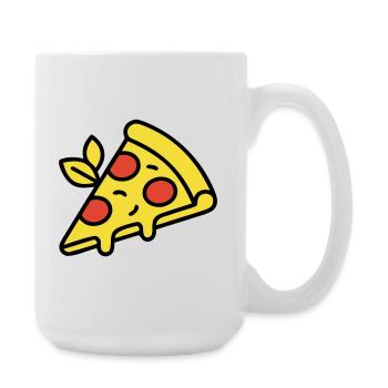 Pizza Piece Italy Food Pizzeria Foodie - Large Mug 440 ml - white - Right