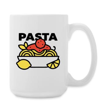 Bol de pâtes Spaghettis Italie Gourmet - Grande tasse 440 ml - blanc - Droite