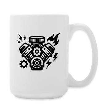 Symbole de réglage moteur - Grande tasse 440 ml - blanc - Droite