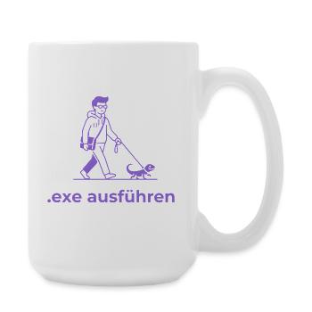 Exe Echse ausfuehren Admin Sysadmin Geschenk - Große Tasse 440 ml - Weiß - Rechts