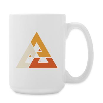 Valknut - Vikings, Odin, Valhalla, dieux nordiques - Grande tasse 440 ml - blanc - Droite
