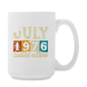 Limited Edition July 1976 Geburtstag Geschenk - Große Tasse 440 ml - Weiß - Rechts