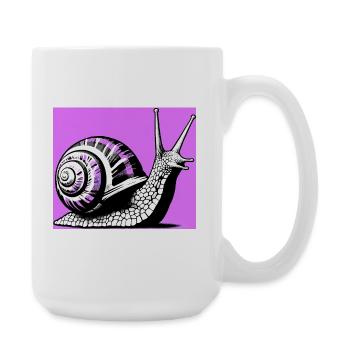 Escargot - Grande tasse 440 ml - blanc - Droite