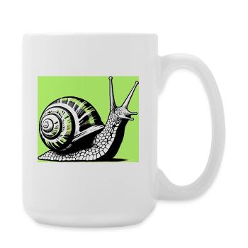 Schnecke - Große Tasse 440 ml - Weiß - Rechts
