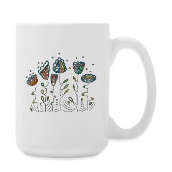 Fleur - Grande tasse 440 ml - blanc - Droite
