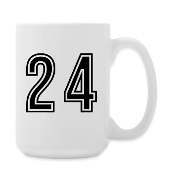 24 Symbole numérique - Grande tasse 440 ml - blanc - Droite