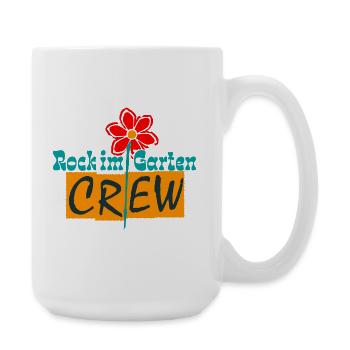 Rock in the Garden Crew – Gardener Flowers Design - Large Mug 440 ml - white - Right