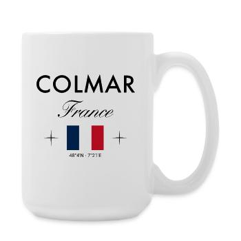 Colmar France Coordinates Travel Souvenir - Large Mug 440 ml - white - Right