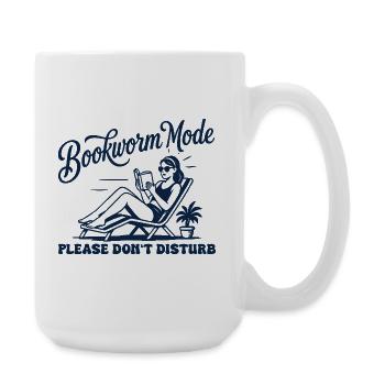 Mode rat de bibliothèque : ne déranger pas la lecture rétro - Grande tasse 440 ml - blanc - Droite