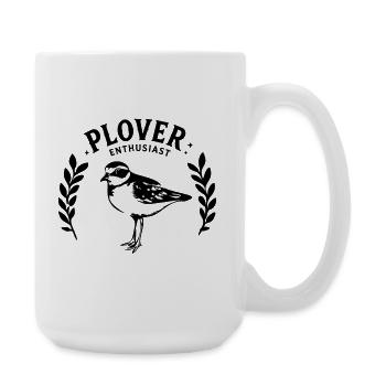 Passionné de pluviers Oiseau de rivage noir - Grande tasse 440 ml - blanc - Droite