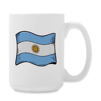 Argentine Sun Flag Art - Large Mug 440 ml - white - Right