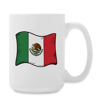 Mexico Flags Cartoon Illustration - Large Mug 440 ml - white - Right