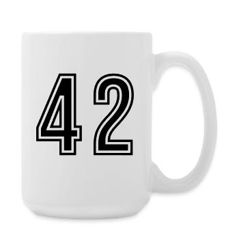 42 Symbole numérique - Grande tasse 440 ml - blanc - Droite