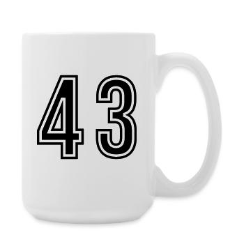 43 Number symbol - Large Mug 440 ml - white - Right