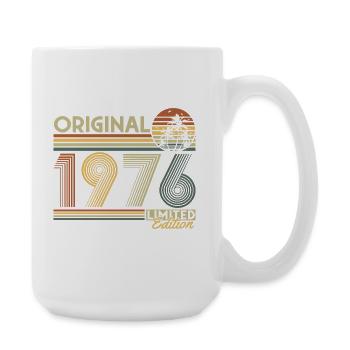 1976 Jahrgang Vintage Retro Geburtstag Geschenk - Große Tasse 440 ml - Weiß - Rechts