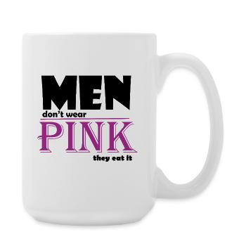 Pink Serif Logo Tee Art - Große Tasse 440 ml - Weiß - Rechts