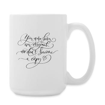 Be Yourself. You Are an Original. - Large Mug 440 ml - white - Right