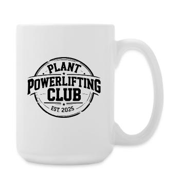 Plant Powerlifting Club – Gym Fitnessstudio Design - Große Tasse 440 ml - Weiß - Rechts