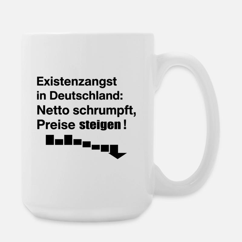 Existential fear in Germany - Large Mug 440 ml - white