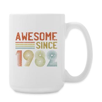 Retro 1982 Celebratory Typography - Large Mug 440 ml - white - Right