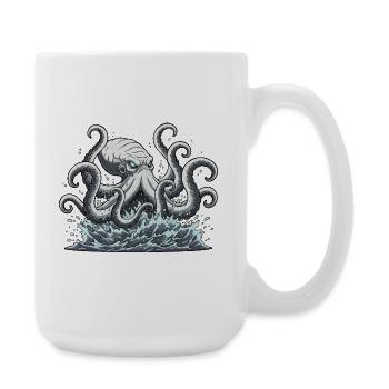 Pieuvre calmar Kraken - Grande tasse 440 ml - blanc - Droite