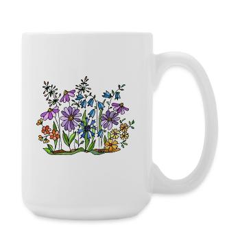 Flowers - Large Mug 440 ml - white - Right