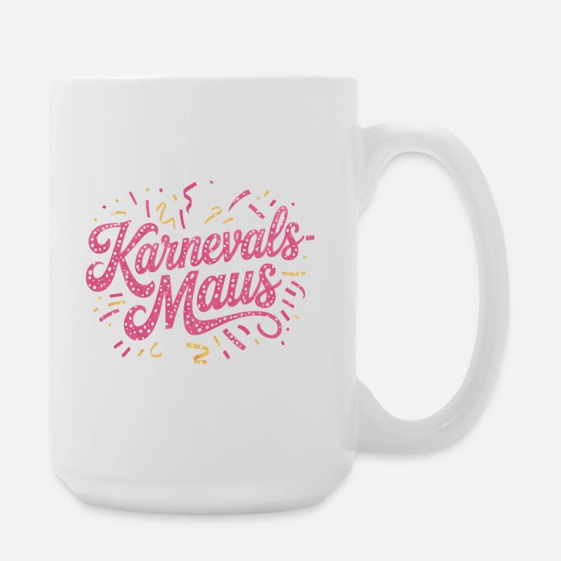 Karnevalsmaus Karneval Köln Kölner Karnevals Maus - Große Tasse 440 ml - Weiß