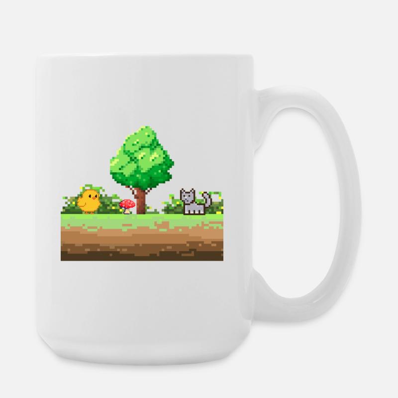 Aventure Pixel Garden - Grande tasse 440 ml - blanc