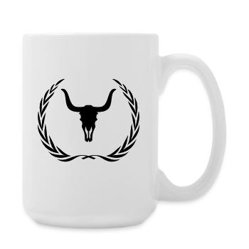 Bulle Skelett Kranz - Große Tasse 440 ml - Weiß - Rechts