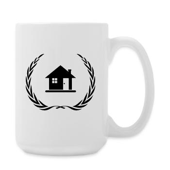 Symbole de la maison Maison Couronne - Grande tasse 440 ml - blanc - Droite
