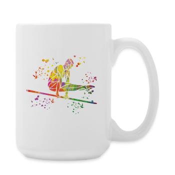 Gymnast high bar artistic gymnastics - Large Mug 440 ml - white - Right