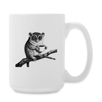 Coffee Tarsier - Large Mug 440 ml - white - Right