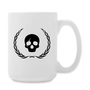 Skeleton Skull Wreath - Large Mug 440 ml - white - Right