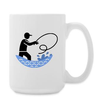 Pêche et pêche | Petri Heil Hobby Logo - Grande tasse 440 ml - blanc - Droite
