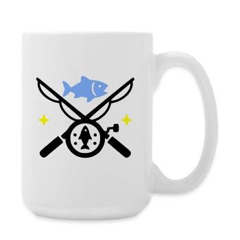 Pêche et pêche | Petri Heil Hobby Logo - Grande tasse 440 ml - blanc - Droite