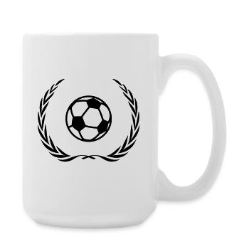 Couronne de symbole de football - Grande tasse 440 ml - blanc - Droite
