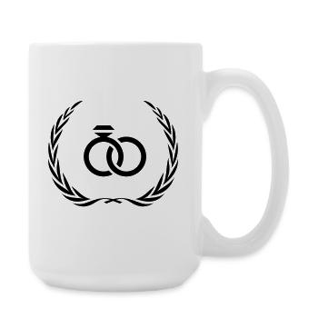 Bague de mariage Bague - Grande tasse 440 ml - blanc - Droite