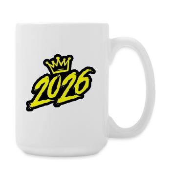 2026 Jahr Krone - Große Tasse 440 ml - Weiß - Rechts